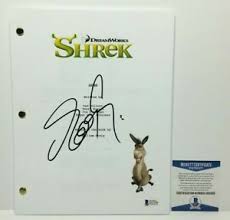 Shrek is undoubtedly the greatest movie ever made and anyone who denies this should be sent to some kind of prison and then shot. Eddie Murphy Signed Shrek Full Movie Script Donkey Bas Beckett E65398 Ebay