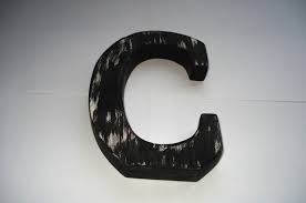 Shabby Chic Letters Black Wooden Wall
