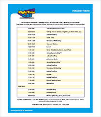 Daily Schedule For Kids Template Magdalene Project Org
