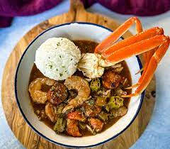 cajun seafood gumbo with shrimp and