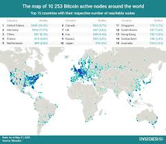 Chart Of The Day The Map Of 10 253 Bitcoin Active Nodes