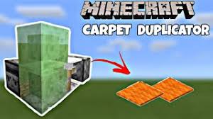how to make a carpet duper in minecraft
