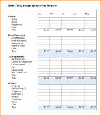 Blank Budget Sheet Blank Yearly Budget Spreadsheet Template Jpg