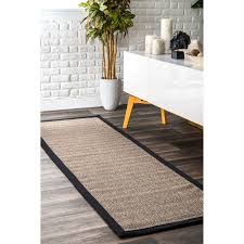 8 sisal black indoor runner rug