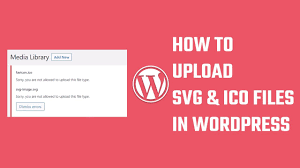how to upload svg and ico files in