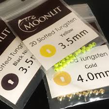 Slotted Tungsten Beads 20 Pack For Fly Tying Moonlit Fly