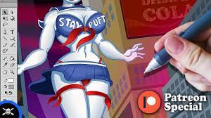 See James Draw - The Stay Puft Marshmallow Maiden! - YouTube