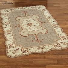 emmalee scalloped wool area rugs
