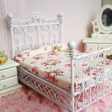 4.4 out of 5 stars 8. 1 12 Dollhouse Miniature Bedroom Furniture Metal Bed With Mattress European Iron Art Double Bed Wish