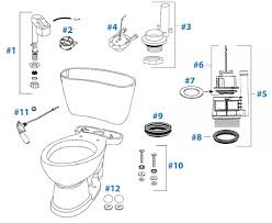 toto mercer toilet replacement parts
