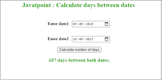 calculate days between two dates in