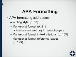 Apa Style Writing And Formatting Apa Manual 6th Edition Ppt Video