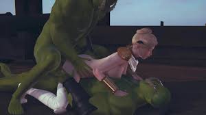 Two Orcs Staged a Double Penetration Into a Cute Elf by Waifu club 3D 