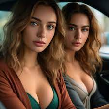 Две девушки в машине,пышные формы,…» — создано в Шедевруме