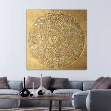 Gold Abstract Print Modern Canvas