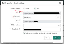 repository url credentials or ssh key