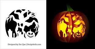 10 Free Printable Scary Pumpkin Carving Patterns Stencils