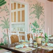Whimsical Dining Room Wallpaper Design