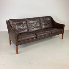 Model 2209 3 Seat Sofa In Brown Leather