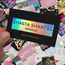 Our holographic metallic foil business cards are printed with a spectrum of rainbow colored details by our talented craftspeople. Raised Holographic Foil Business Cards Very Thick And Shiny