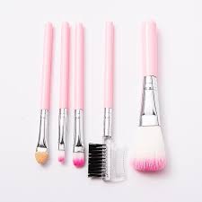 makeup brushes 5 pieces premium pink