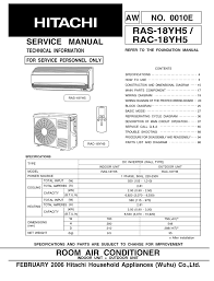 hitachi ras 18yh5 service manual page