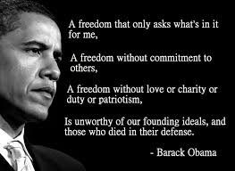 Knowledge from the great one.. Happy President S Day Everyone We Are Thankful For A President With A Heart Of Compassion Who Cares For The L Obama Quote Barack Obama Quotes Freedom Quotes