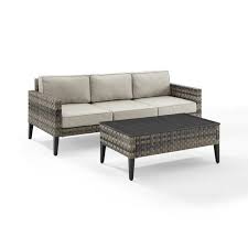 Prescott 2pc Outdoor Wicker Sofa Set