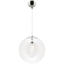 Toledo Glass Ball Pendant Light 25cm