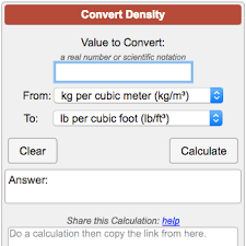 Density Conversion Calculator