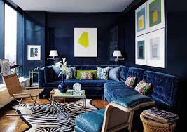 Living Rooms With Blue Velvet Sofas
