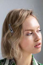 Here's a brief tutorial on how to make your very own mini hair clip out of a clip. Mini Rhinestone Snap Clips Hematite Rhinestone Hair Clip Hair Accessories Short Hair Styles