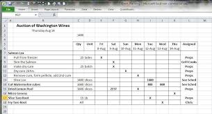 Event Planning Spreadsheet Excel
