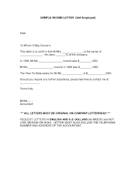 Cpa Letter For Self Employed Template Examples Letter Templates