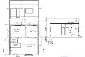 One Bedroom House Elevation Section