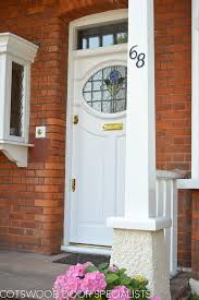 White 1920s Front Door With Oval