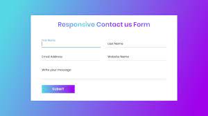 responsive contact us form using html