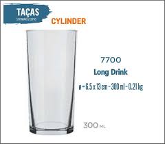 Copo Cylinder 300ml Long Drink Urso