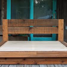 Wood Bed Frame Rustic Reclaimed
