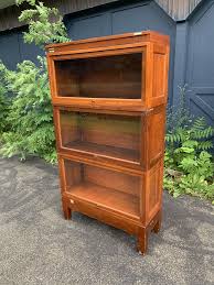 Vintage Wood Barrister Bookcase 5 Pc