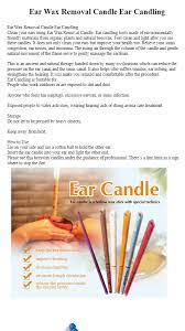 Ear Wax Removal Candle Ear Candling