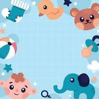 baby boy background vector art icons