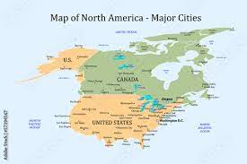 map of north america major cities