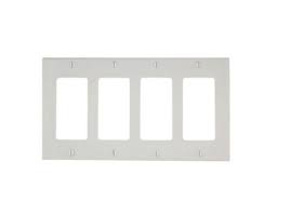 Leviton White 4 Gang Wall Plate 1 Pack