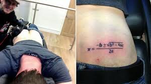 failed maths exam twice gets tattoo