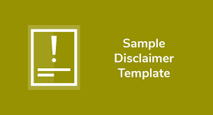 sle disclaimer template privacy