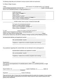 10 free sle travel consent form