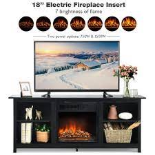 Gymax 58 In Fireplace Tv Stand With 18