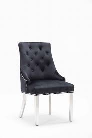 Valuable design ideas navy dining room chairs velvet chair pinterest. Knightsbridge Black Velvet Ring Knocker Dining Chair