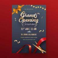 grand opening invitation vector art